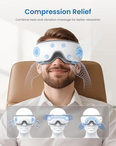 RENPHO Eye Massager with Heat Christmas White Elephant Birthday Gifts for Women Mom, FSA Eligible HSA Eye Mask for Migraine,Sleep Mask for Dry Eyes Relax, Reduce Strain for Men Dad Her Him Eyeris 1 thumbnail 4