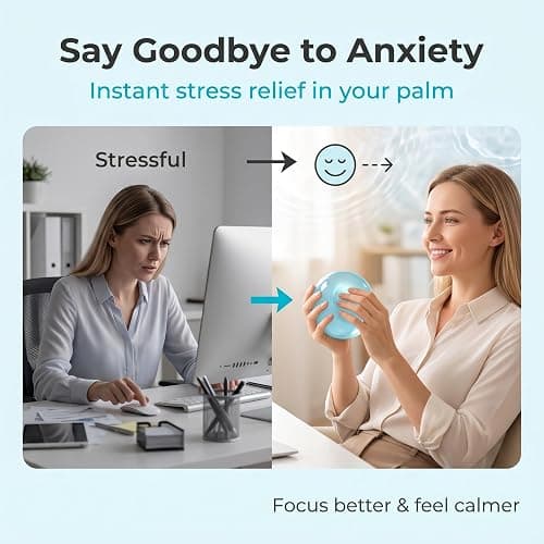 Coconut Oil Squishy Blue Stress Relief Toy Formable No-Rebound Stress Ball | Sensory Toy for Calming Anxiety Relief, The Perfect Gift for Family and Friends Ideal for Studying, Work Focus and Relaxation thumbnail 5