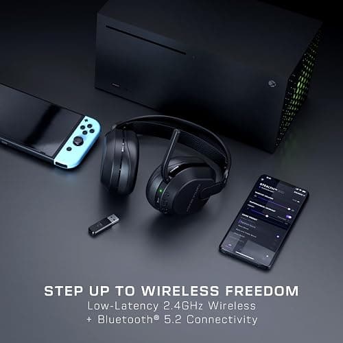 Turtle Beach Stealth 500 Wireless Gaming Headset Licensed for Xbox Series X|S, Compatible with Xbox One, Bluetooth, PC, Mobile, 40 Hr Battery, Memory Foam Cushions, Flip-to-Mute Mic, Black thumbnail 2