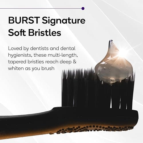 Burst Original Sonic Electric Toothbrush for Adults (Black) | Soft Bristle Deep Clean Stain & Plaque Removal | 3 Modes: Teeth Whitening, Sensitive & Massage thumbnail 4