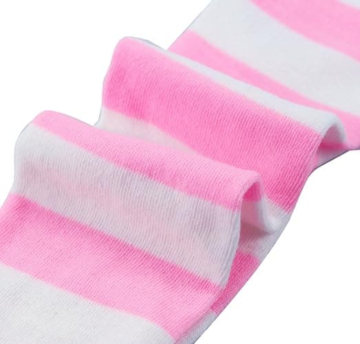 Bestjybt Women Striped Thigh High Socks Over Knee Socks Knee High Costume Stockings Leg Warmers thumbnail 4