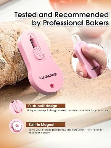 CLUEAPOP Bread Lame Dough Scoring Tool, Professional Extractable & Magnetic Sourdough Scoring Tool for Sourdough Bread Baking & Bread Making Tools,Perfect Bread Scoring Tool thumbnail 3