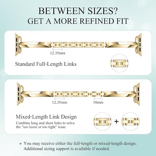 Missair Thin Band Compatible with Apple Watch 38mm 40mm 41mm 42mm 44mm 45mm 46mm 49mm for Women, Slim Bracelet Designer Dressy Stainless Steel Metal Strap for iWatch Series 11 10 9 8 7 6 5 4 SE Ultra thumbnail 5
