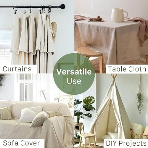 2Pk Recycled Cotton All Purpose Canvas Tarp Cover Painter Drop Cloth-9x12ft | Reusable Paint Drop Cloth, 100% Recycled Cotton Canvas Tarp Cover for Furniture,Floor Protection, DIY & All Purpose Dropcloth thumbnail 4