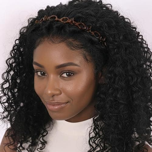 HFZRZFH 2 Pack Clip Headband for Twisty Bangs, 90s Hair Accessories for Women with 8 Mini Clips, Braided Hair Clip Headbands for Y2K Fashion Styling, Black and Brown thumbnail 2