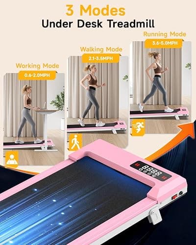 Walking Pad with Incline,Treadmill Pad 2.5 HP Quiet Under Desk Treadmills 8% Incline,330 lb Capacity Portable Walking Pad for Home and Office Walking thumbnail 2