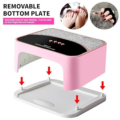 JYDFYP 268W UV LED Nail Lamp, Gel for Nail Polish UV Dryer with 4 Timers 45Pcs Lamp Beads and Automatic Sensor Professional Fast Curing Art Tools thumbnail 4
