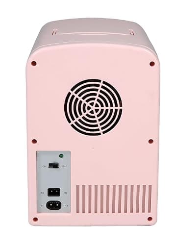 Frigidaire Pink Mini Personal Fridge Cooler, 1 Gal Capacity fits Six Cans, Includes Plugs for Home Outlet & DC Charger - 9.84" D x 7.09" W x 10.35" H thumbnail 6