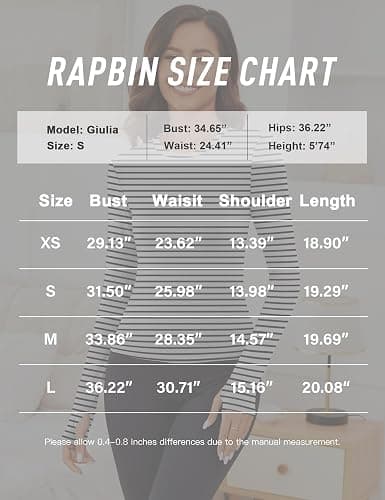 Rapbin Thermal Shirts for Women Long Sleeve Tops Ladies Fleece Undershirt for Winter Cold Weather with Thumb Holes XS-L thumbnail 6