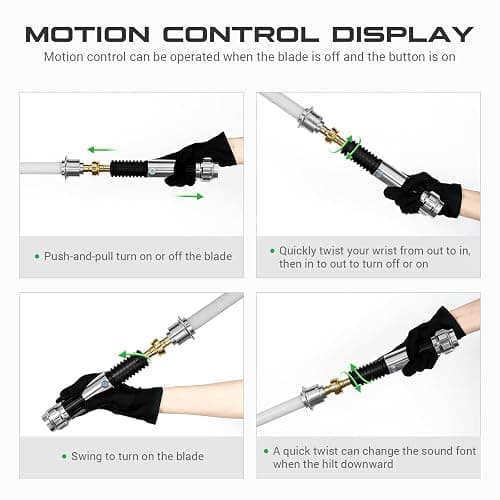 DAMIENSABER Upgrade RGB3.0 Light Saber, Motion Control Smooth Swing Light Sabers,16 Sound Fonts Saber with Infinite Color Changing,Obiwan Light Saber for Adults, Metal Hilt thumbnail 5