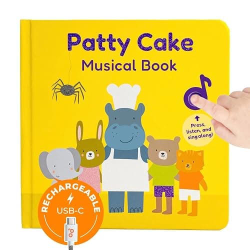 Cali's Books Patty Cake Nursery Rhymes - Interactive Books for 1 Year Old, Sound Book for Toddlers 1-3, Perfect 1 Year Old Girl, Musical Book for Toddlers, 6 Favorite Songs - Image 1