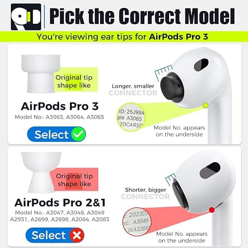 Ear Tips Replacement for AirPods Pro 3, Silicone Earbuds Tip 3 Pairs | Ear Buds Eartips with Cleaner Kit - Buds Replacement Accessories for AirPod Pro 3rd Gen (Assorted S/M/L, Pink) thumbnail 2