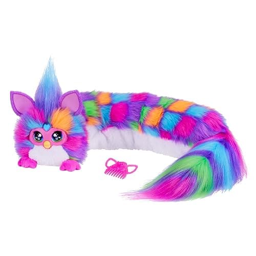 FURBY DJ Interactive Toy, Neon Star, Snuggly Electronic Plush, Music, Lights, Motion, & Games, Speaks English & Furbish, 32 in Long, 6+ Years (Amazon Exclusive) thumbnail 11