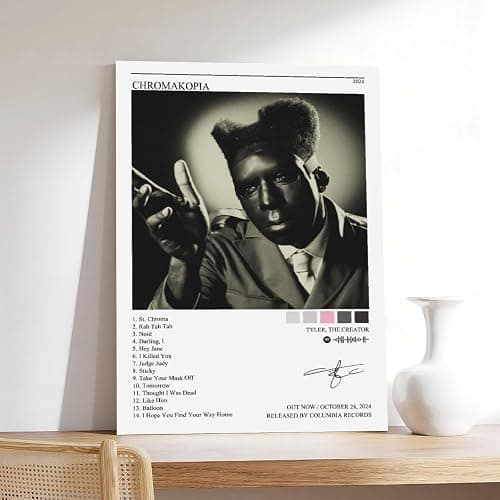 stortnate Tyler Posters The Creator Poster Chromakopia Music Album Cover Canvas Posters Bedroom Decor Landscape Office Room Decor Gift Unframe:12x18inch(30x45cm) thumbnail 7