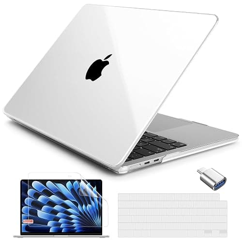 Batianda 4-in-1 Clear Case for New MacBook Neo 13 inch 2026 Release Model A3404, Ultra-Thin High Transparency Hard Shell Cover with Keyboard Skin, Screen Protector, USB-C Adapter, Crystal Clear - Image 1