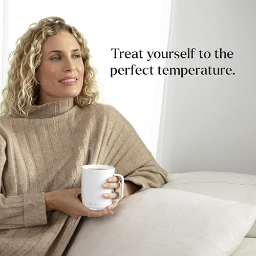 Ember Temperature Control Smart Mug 2, 14 Oz, App-Controlled Heated Coffee Mug with 80 Min Battery Life and Improved Design, White thumbnail 8