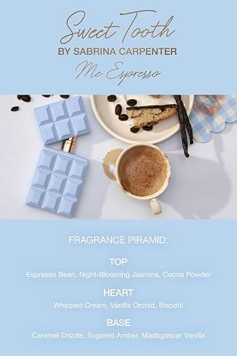 Sabrina Carpenter Me Espresso - Long-lasting Perfume for Women - Sweet Floral Fragrance with notes of Vanilla & Amber - Vegan - Cocoa, Coffee Scent - 2.5 Fl Oz (75 mL) thumbnail 2