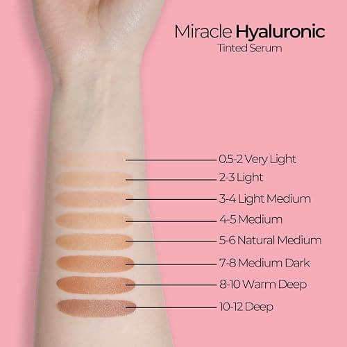 MCoBeauty - Miracle Hyaluronic Tinted Serum - 0.5-2 Very Light Shade - Hydrating Complexion Corrector with Hyaluronic Acid and Ginseng Extract - Buildable Coverage and Skin Smoothing Finish thumbnail 5