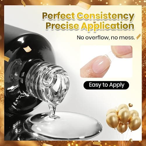 Beetles 2Pcs 15ml HEMA-Free Nail Glue Gel for Acrylic Nail Tips & Clear Press On Nails, Super Strong U V Nail Glue for Nail Extensions, DIY Long Lasting Nail Gel Kit thumbnail 4
