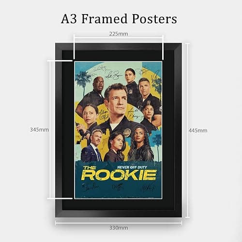 HWC Trading The Rookie (2018) Nathan Fillion Gifts Printed Signed Autograph Poster for TV Memorabilia Fans - 16" x 12" Framed thumbnail 2