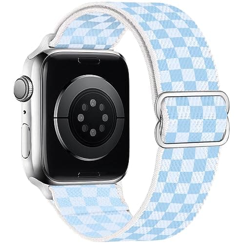 MITERV Stretchy Nylon Loop Bands Compatible with Apple Watch 38mm 40mm 41mm 42mm 44mm 49mm 46mm Adjustable Soft Elastics Strap Compatible with Apple Watch SE Ultra iWatch Series 10/9/8/7/6/5/4/3/2/1 Women Men - Image 1