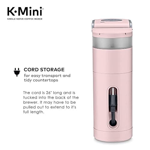 Keurig K-Mini Single Serve K-Cup Pod Coffee Maker, 6 to 12oz Brew size, with Cord Storage, Perfect for Small Spaces, Dusty Rose - Dusty Rose thumbnail 5
