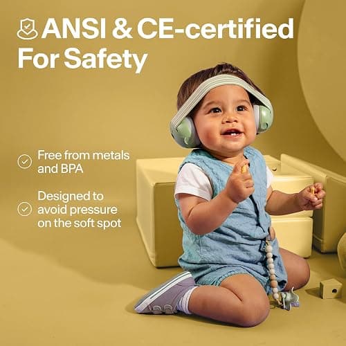 Alpine Muffy Baby Ear Protection for Babies and Toddlers up to 36 Months - CE & ANSI Certified - Noise Reduction Earmuffs - Comfortable Baby Headphones Against Hearing Damage & Improves Sleep - Yellow thumbnail 5