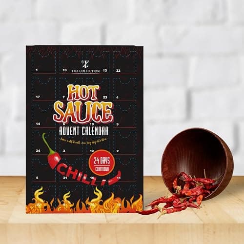 Hot Sauce Advent Calendar 2025 | 24 Days of Chilli Sauce | Ultimate Gift for Spicy Food Lovers | Food Advent Calendar 2025 Men, Chilli Challenge Hot Sauce for Women (Black) thumbnail 2