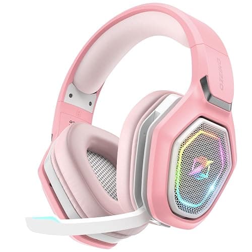 Ozeino 2.4GHz Gaming Headset Wireless with Flip Mic for Ps5, Ps4, PC, Gaming Headphones with USB-A & USB-C Transmitter, 40Hr Battery Bluetooth Headset for Laptop, Mobile, Mac - Image 1