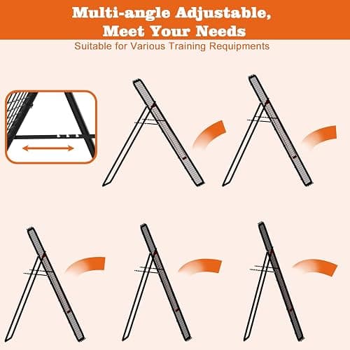 Adjustable Volleyball Rebounder Net 7x4 FT, Steel Frame & High-Tension PE Netting, Durable & Portable Volleyball Training Equipment Practice for Improving Volleying, Bumping, Spiking Skills thumbnail 3