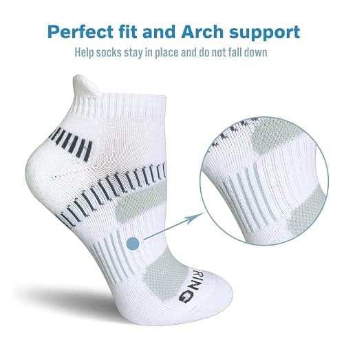 BERING Women's Athletic Running Cushioned Ankle Socks (6 Pairs) thumbnail 5