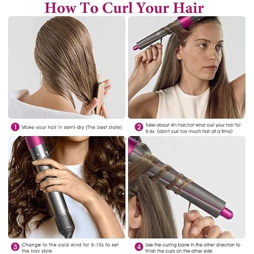 1 Pair 20mm/0.78 inch Long Curling Barrels Attachment for Dyson Airwrap Styler, Hair Curl Barrels Attachment Parts thumbnail 7