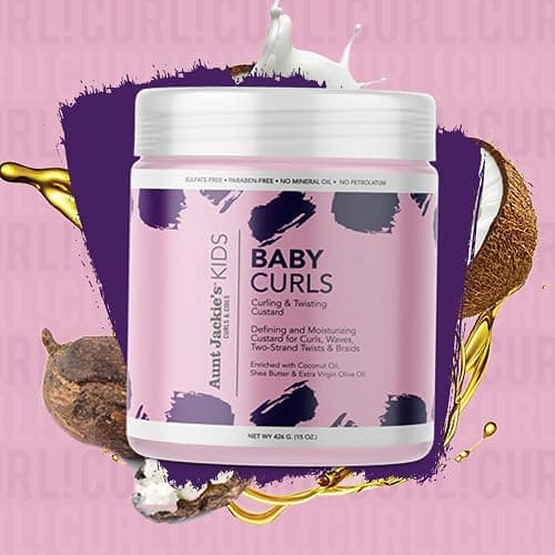 Aunt Jackie's Kids Baby Curls, Moisture Rich Curling and Twisting Custard for Naturally Curly, Coily and Wavy Hair, 15 oz thumbnail 2