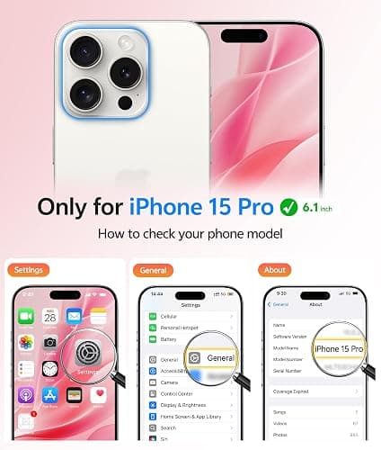 FNTCASE for iPhone 15 Pro Case: [Compatible with Magsafe] Translucent Matte Cases with [Full Camera Protection] [Screen Protector] Military Grade Shockproof Protective Phone Cover - Light Pink thumbnail 2
