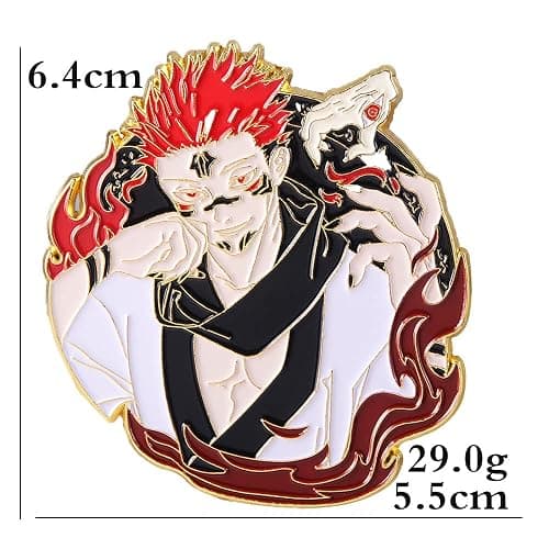 JJK Satoru Brooch Pins - Anime Figure Satoru Enamel Pins - Funny Gifts for Anime Lovers thumbnail 2