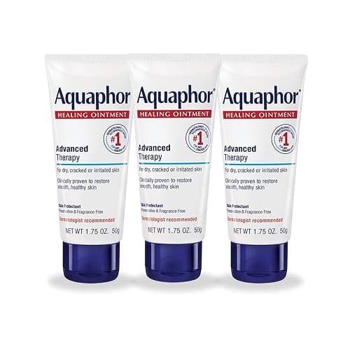 Aquaphor Healing Ointment Advanced Therapy Skin Protectant, Body Moisturizer for Dry Skin, Minor Cuts and Burns, Dry Cuticles, Cracked Heels, Hands and Lips, 1.75 Oz Tube, Pack of 3 - 1.75 Ounce (Pack of 3) thumbnail 2