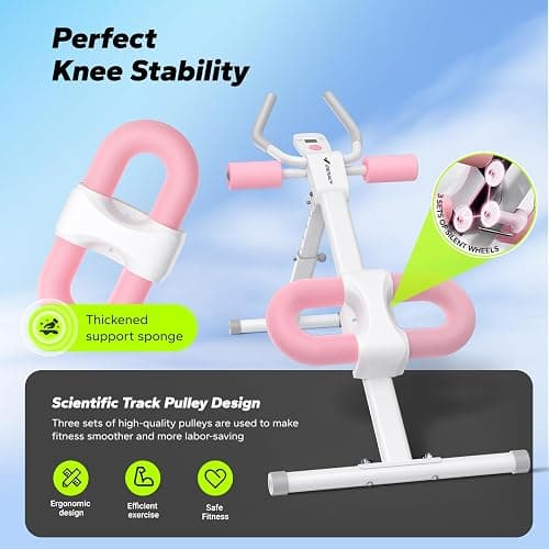 MERACH Ab Machine, Ab Workout Equipment, Adjustable Ab Trainer Machine for Abs Workout at Home Gym, Foldable, Knee Protection, Abdominal Trainer for Stomach Workout thumbnail 7