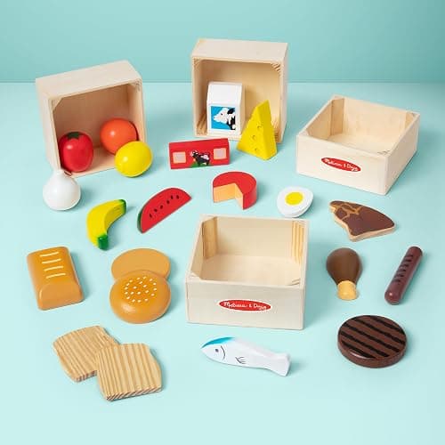 Melissa & Doug Food Groups, 21-Piece Wooden Toys Set of Pretend Play Food & Kids Play Kitchen Accessories, Preschool Toys for Girls & Boys Ages 3+ thumbnail 7