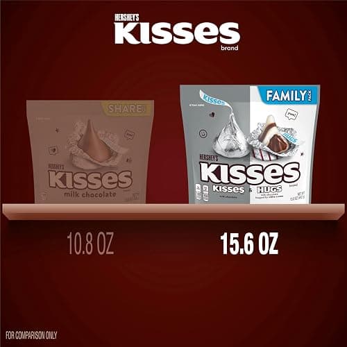 HERSHEY'S HUGS & KISSES Milk Chocolate and White Creme Candy Family Pack, 15.6 oz thumbnail 7