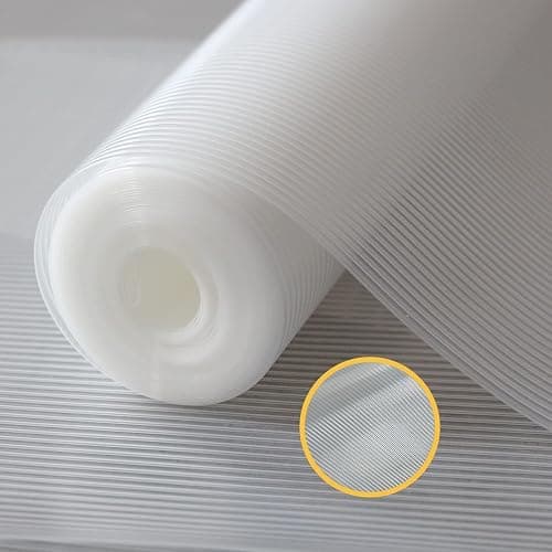 FEXIA Shelf Liners for Kitchen Cabinets Non-Slip Drawer Liner 12 Inches x 20 FT Waterproof & Oil-Proof Non Adhesive Durable Material Fridge Liner for Shelves （Clear） - Clear - 12"W x 240"L - Image 1