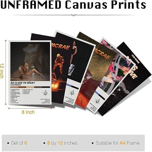 clould fitness A Set Of 6 Tate Poster Mcrae （Unframed） Music Album Cover Signed Limited Edition Poster Canvas Posters 08x12inch(20x30cm) Style-1 thumbnail 8