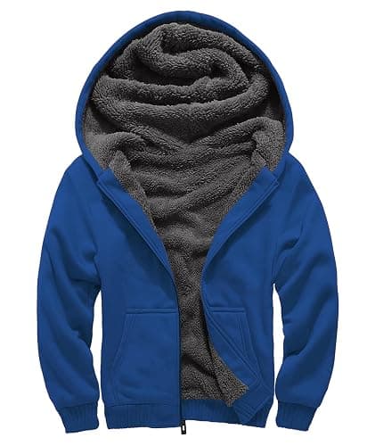 GEEK LIGHTING Boys Sherpa Lined Hoodie Kids Fleece Sweatshirt Full Zip Hooded Jacket - Image 1