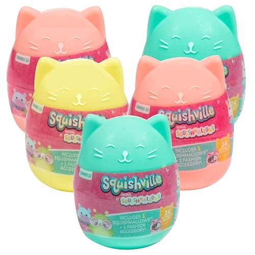 Squishmallows Squishville Series 12 Mini Mystery Plush (5 Pack) Value Pack Official Jazwares Plush - Collectible Soft & Squishy Blind Capsules - Styles May Vary - Gift for Boys, Girls & Kids - Image 1