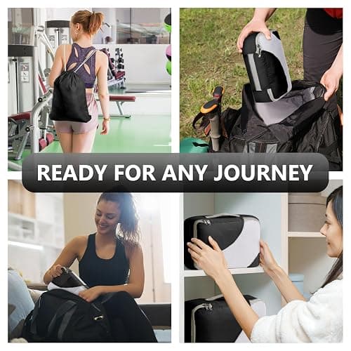 8 Set Packing Cubes for Travel, Gifts for Men,Anti-Tearing Suitcase Organizer for Luggage with Shoe & Hanging Toiletry Bag, OlarHike Vacation Accessories for Cruise, Travel Essentials for Men, Black thumbnail 6