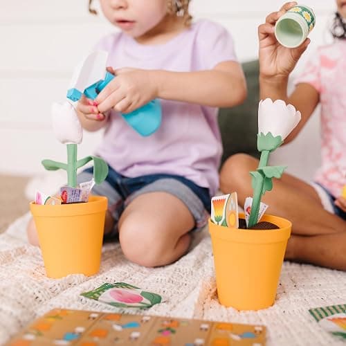 Melissa & Doug Let’s Explore Flower Gardening Play Set with Color-Changing Flowers (16 Pieces) thumbnail 8