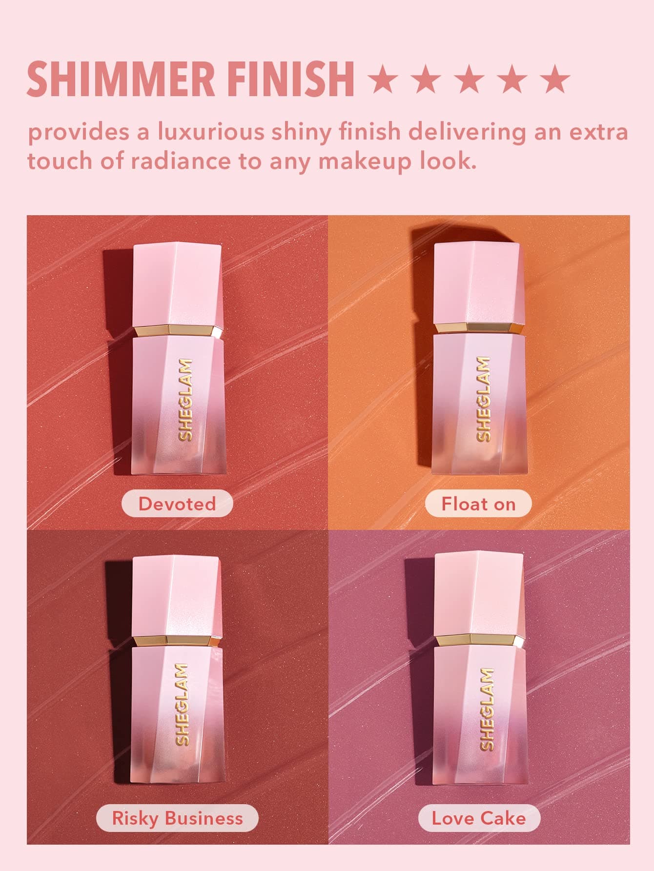 SHEGLAM Color Bloom Dayglow Liquid Blush Makeup for Cheeks Shimmer Finish - Shimmer Love Cake thumbnail 5