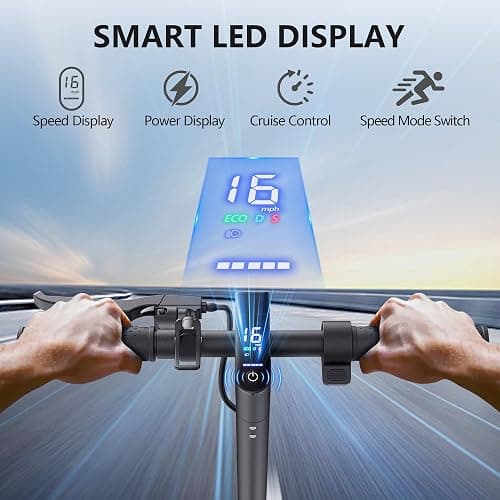 Maxshot Electric Scooter, 350W/500W Powerful Motor, 19-22 MPH Max Speed, 15-28 Miles Range, Foldable escooter with Dual Braking Systems, Smart APP thumbnail 6