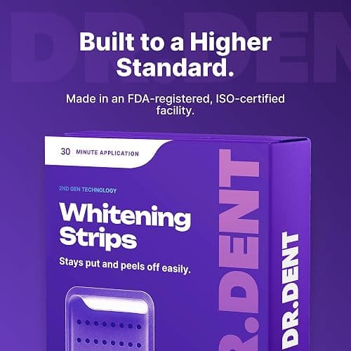 DRDENT Purple Teeth Whitening Strips 21 Treatments - Safe for Enamel - Non Sensitive Teeth Whitening - Whitening Without Any Harm - Pack of 42 Strips thumbnail 9