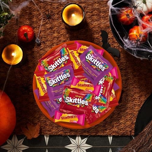 Skittles, Starburst Fun Size Chewy Candy Assorted Variety, Individually Wrapped, 32.28 Ounces, Bulk Bag thumbnail 5