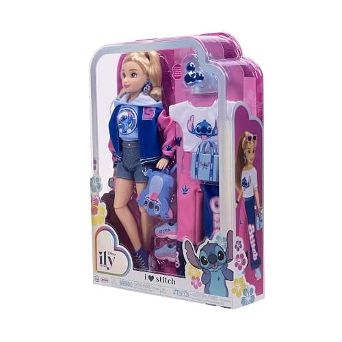 Disney ILY 4ever Fashion Dolls Stitch Inspired with Varsity Jacket 11.5" Tall with 13 Points of Articulation, Two Complete Mix-and-Match Outfits and a Shiny Mickey Ring for You to Wear! thumbnail 8